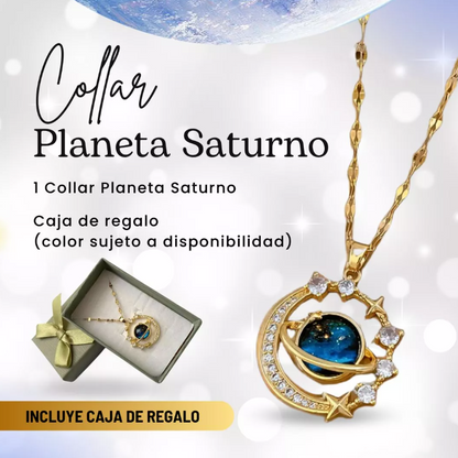 Collar Saturno + Empaque Especial