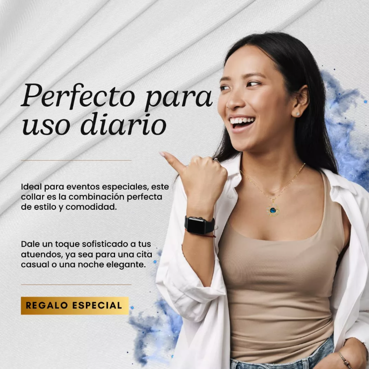 Collar Saturno + Empaque Especial